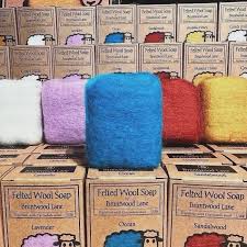 Bruntwood Lane natural felted wool soap at www.ecolife.co.nz